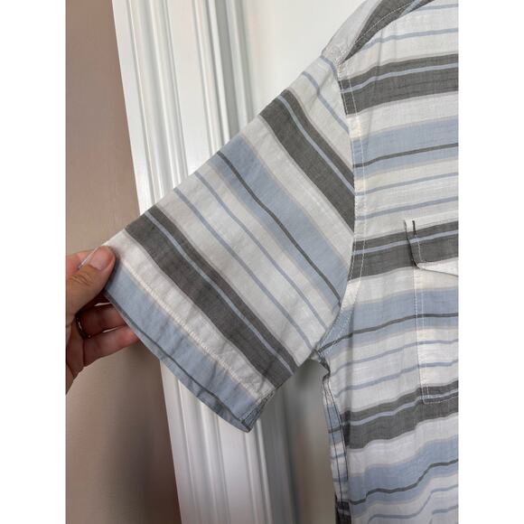 Eddie Bauer Men's Striped Classic Fit Button-Up Dress Shirt Multicolor SZ Medium - Picture 6 of 10